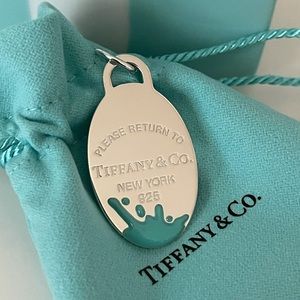 Tiffany Color Splash Oval Tag Charm